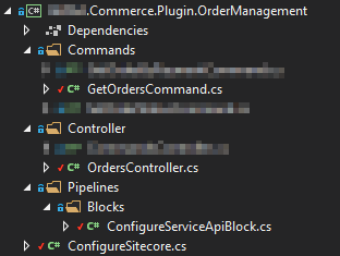 Example structure of a Sitecore Commerce Engine Plugin