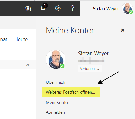 Weiteres Postfach öffnen in OWA
